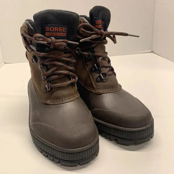 Sorel Waterproof Snow Winter Rain Boots Lace Up Brown Vintage Canada Women's 6 - Picture 2 of 8